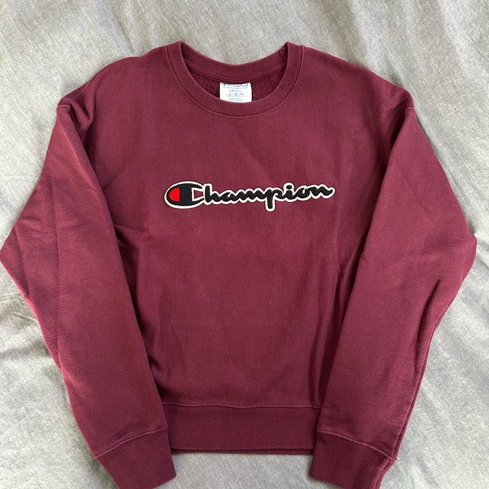 Champion Youth’s Burgundy Crewneck Reverse Weave Sweatshirt